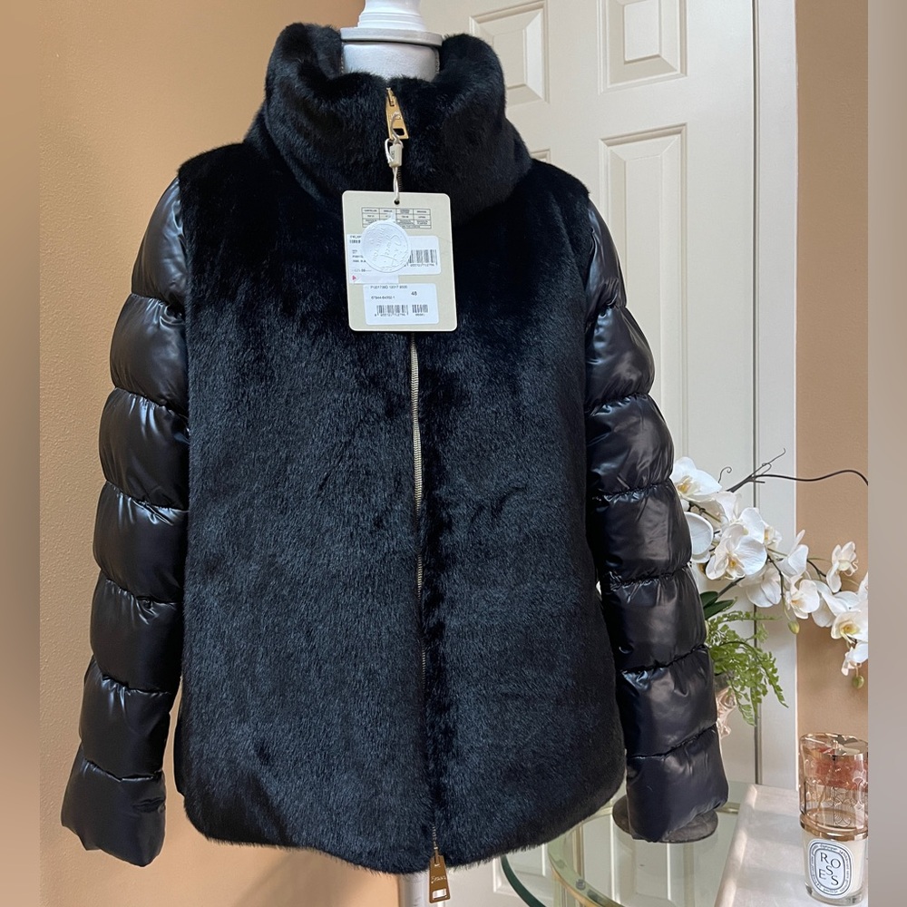 Herno Black Jacket size 48 NEW $675 - Picture 1 of 17
